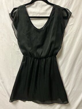 The Limited Black Chiffon Mini Dress